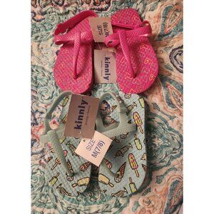 Girls Kinnly Sandals Lot Size M 7/8 NWT